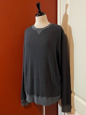 Billy Reid Men’s Classic Textured Cotton Blend Crewneck Pullover Sweater